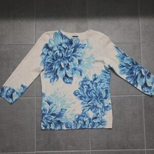 Talbots Floral Cashmere Sweater
